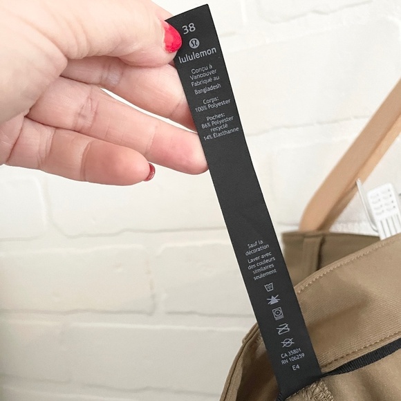 Lululemon athletica Men’s Pants ABC Classic-Fit 5 Pockets Warpstreme Tan Sz 38 - Picture 13 of 16